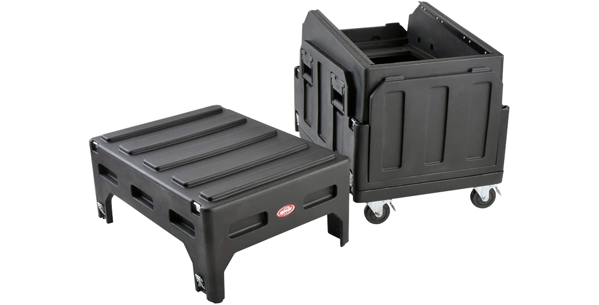 SKB Mighty Gig Rig with 14U top 6U Front Rack, Built-in Pedestal, Optional Rear Rack Rails