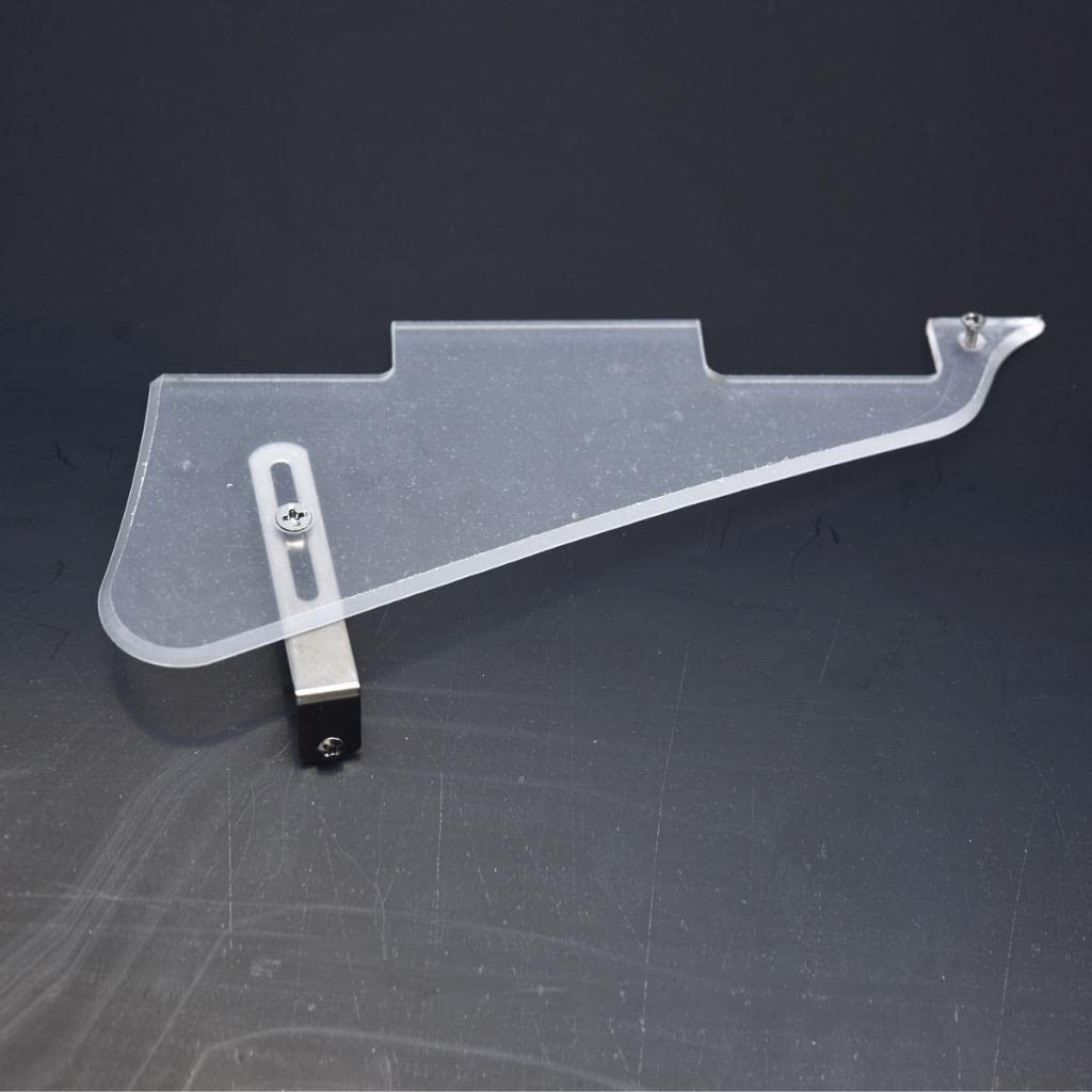 Kaish Clear Lp Guitar Pickguard With Chrome Stainless Steel Bracket And Steel Mounting Screws For Usa Les Paul