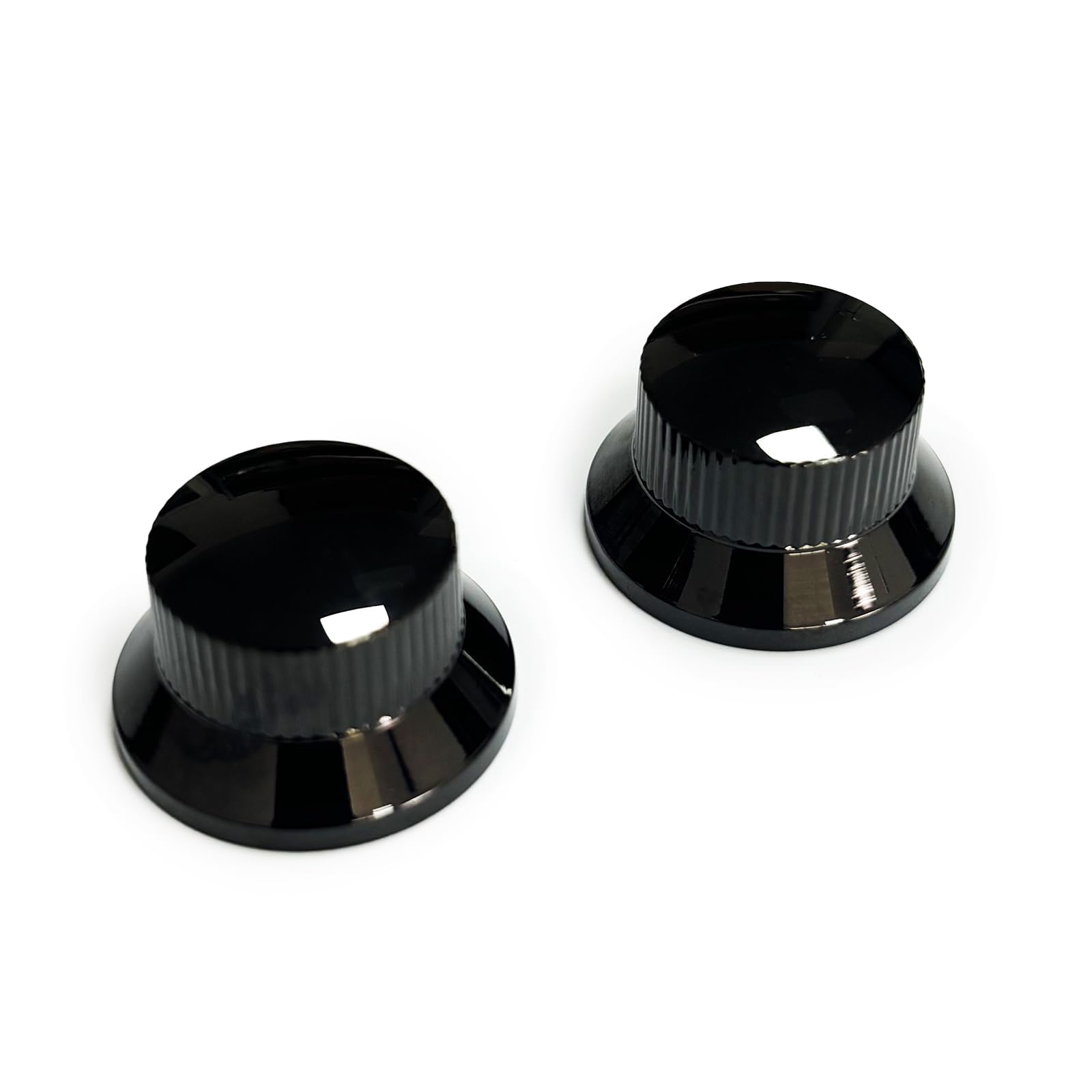 OVSAL 2Pcs Metal Guitar Knobs Electric Guitar Volume Tone Control Knobs Replacement Parts Fit for Fender Strat Telecaster Jazz( 