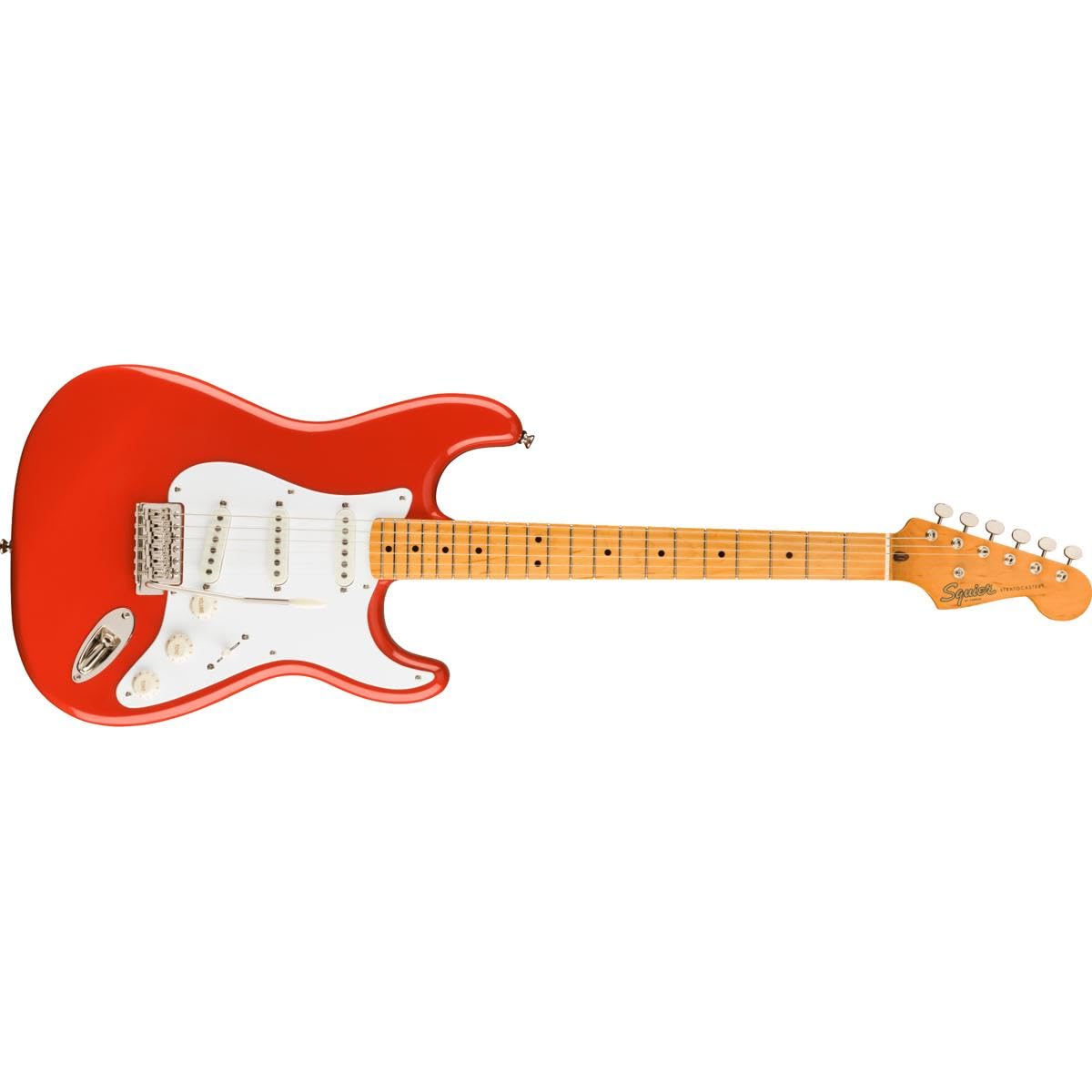 Squier Classic Vibe 50s Stratocaster Electric Guitar, with 2-Year Warranty, Fiesta Red, Maple Fingerboard