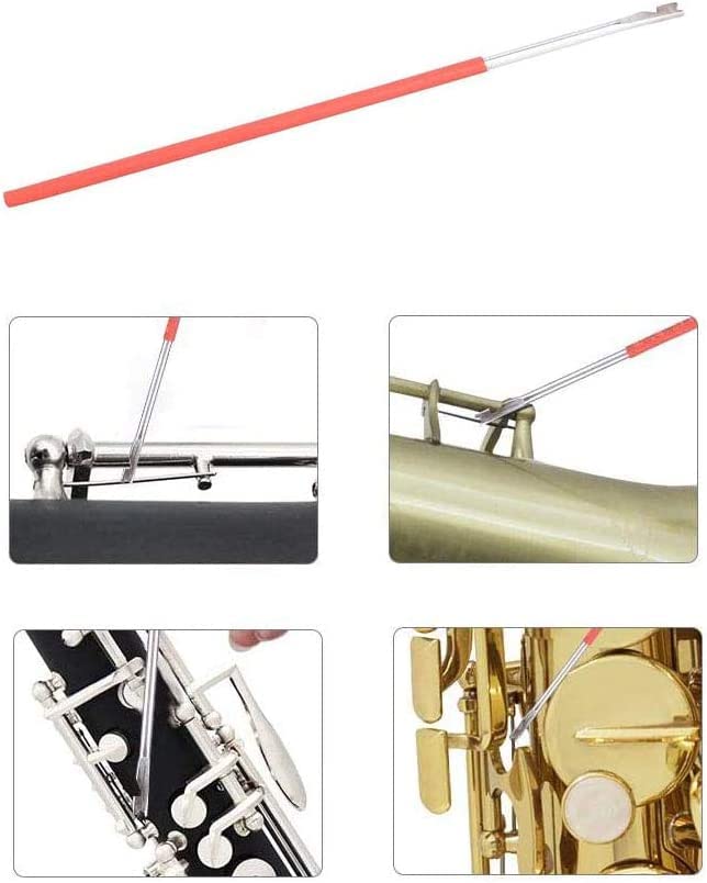 Jiayouy Stainless Steel Spring Hook Woodwind Instrument Repair Maintenance Tool for Sax Clarinet Oboe Flute Piccolo 5Inch,Dual H