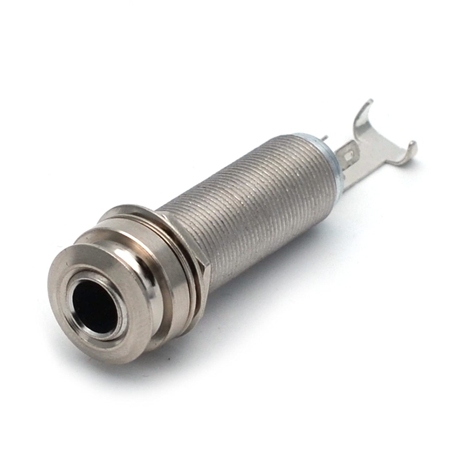 SAPHUE Brass Electric Guitar Bass 1/4Inch Barrel Jack 44.5x16cm Cylinder Input/Output Stereo Barrel Endpin Long Threaded Jack So