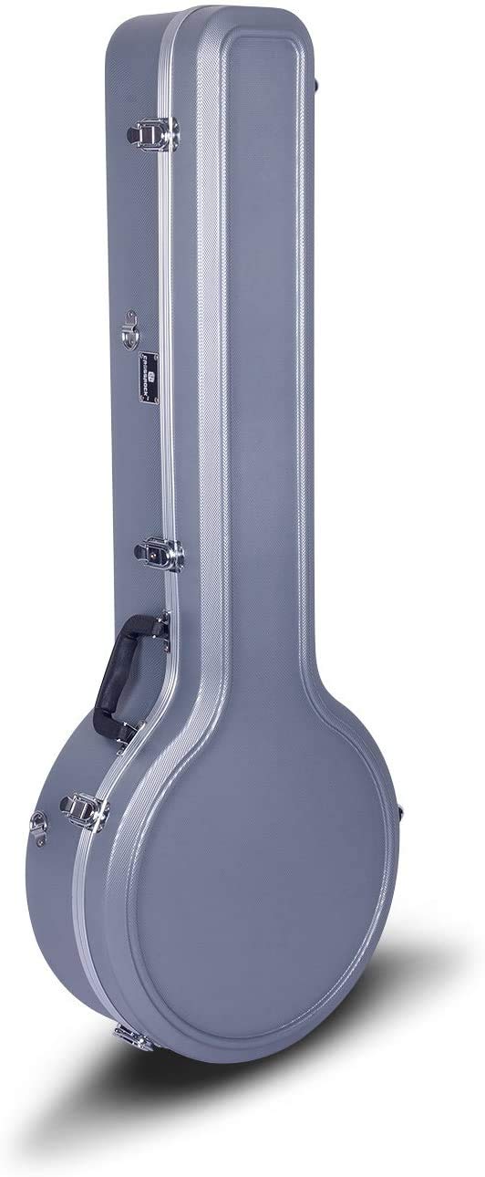 Crossrock ABS Molded Hardshell Case for 5-String Resonator, Gibson Tenor Banjo, Backpack Style(CRA861BJSL)