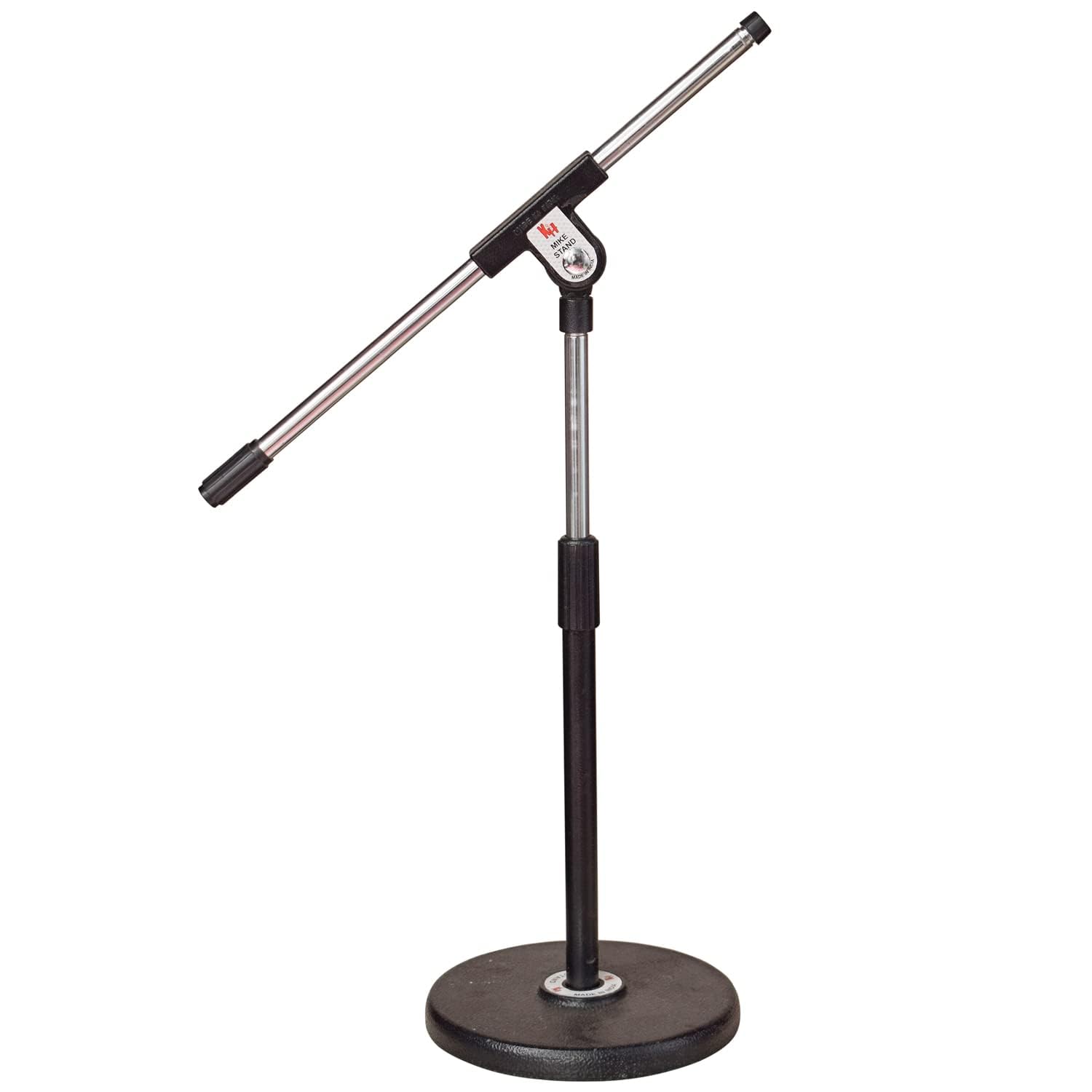 Kh Microphone Stand - Iron-Made With Solid Round Base For Harmonium Tabla (Mic Stand Table/Floor/Desktop)