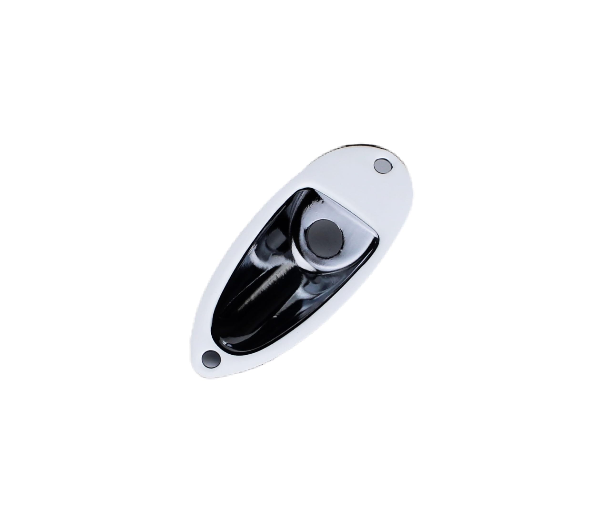 Guyker Guitar Oval Curved Metal Jack Plate, Boat Shape Input Jackplate Socket Ferrule Output for Electric Guitar Bass Replacemen