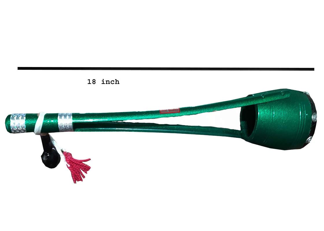 Gt Manufacturers Professional Ektaraa Wooden For Indian Folk And Classic Music, 20 Inches(Green)