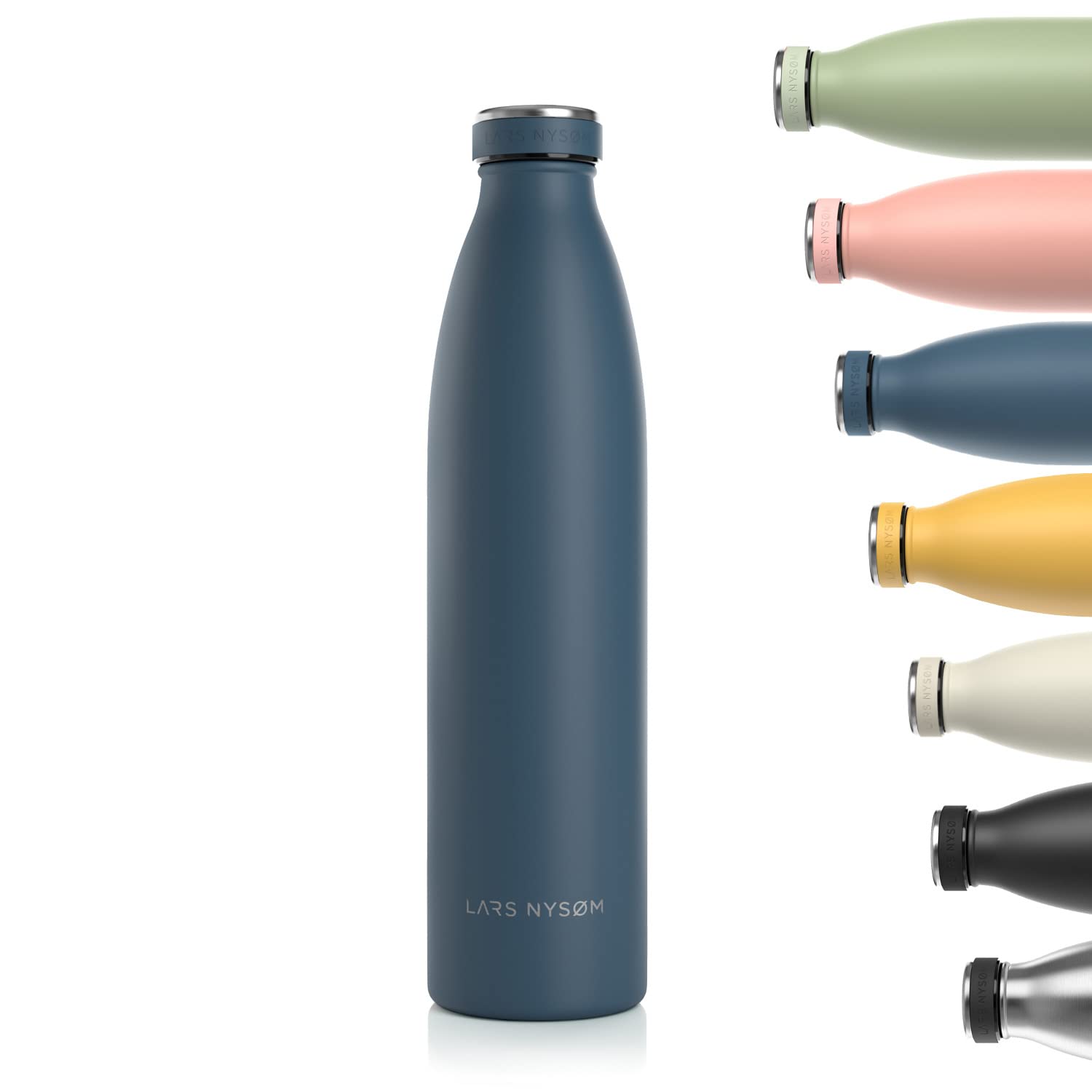 Lars Nysam Stainless Steel Insulated Water Bottle 34Oz  1000Ml Bpa-Free Insulated Thermo Flask For Hot And Cold Beverages  Leakp