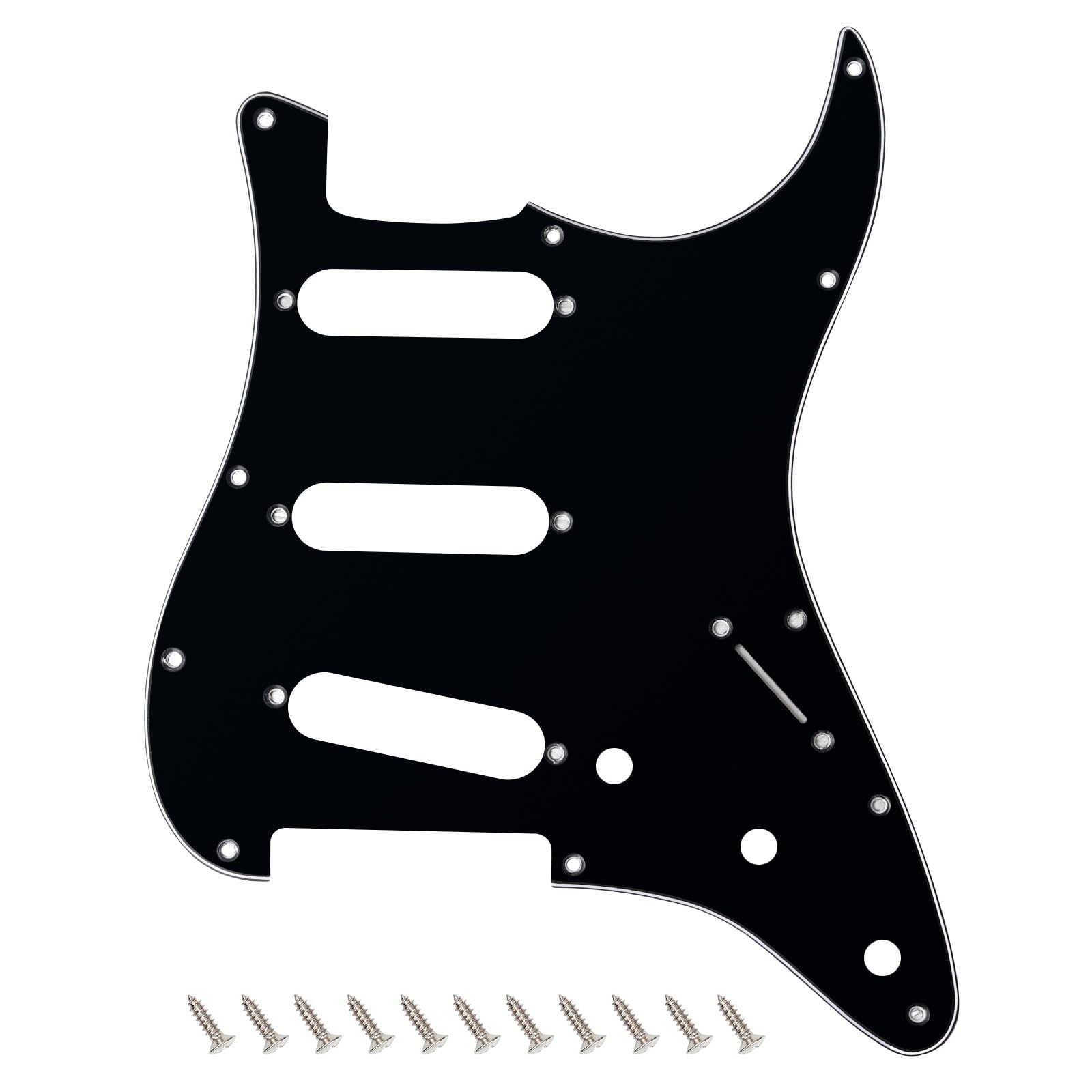 Banworks 3 Ply Strat Sss Pickguard 11-Hole Electric Guitar Pickguard Scratch Plate For Usa/Mexican Fender Modern Style Standard