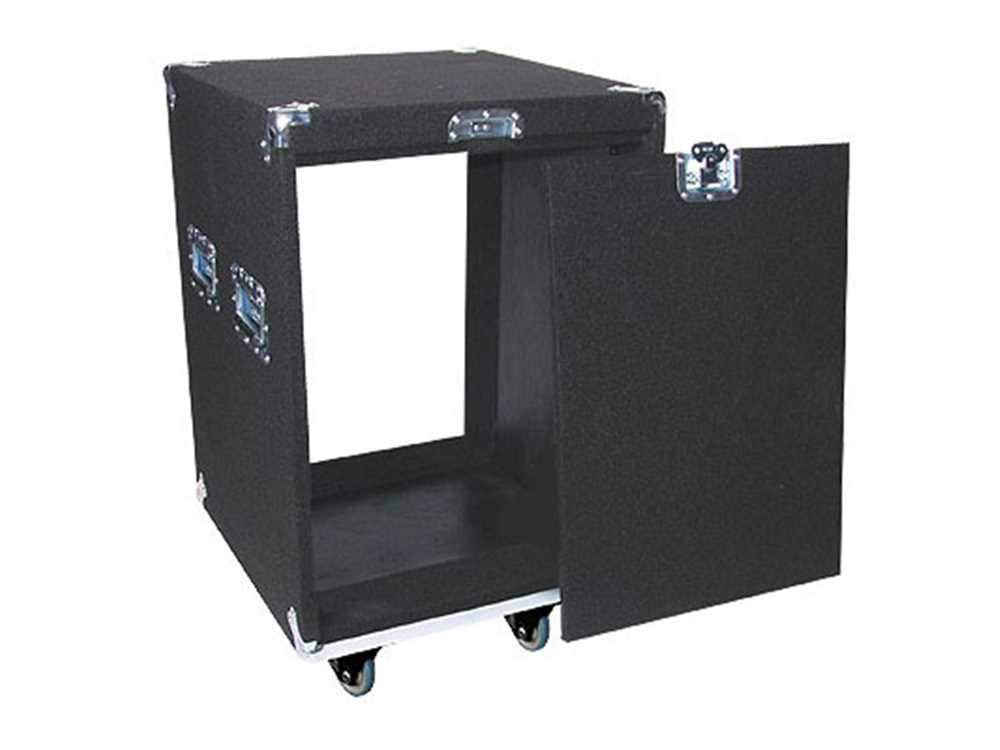Pro 14U Carpeted Amp Rack Case with Wheels