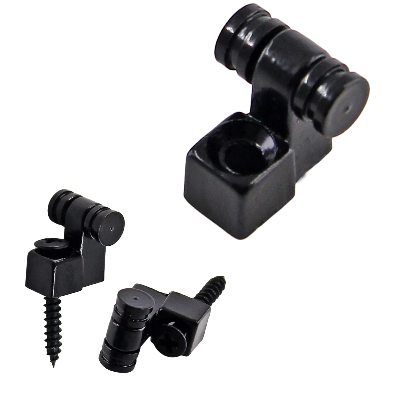 Jersvimc 2 Pcs Guitar Roller String Tree, Black String Tree Retainer Telecaster String Guide Bass String Retainer Screw for Tele