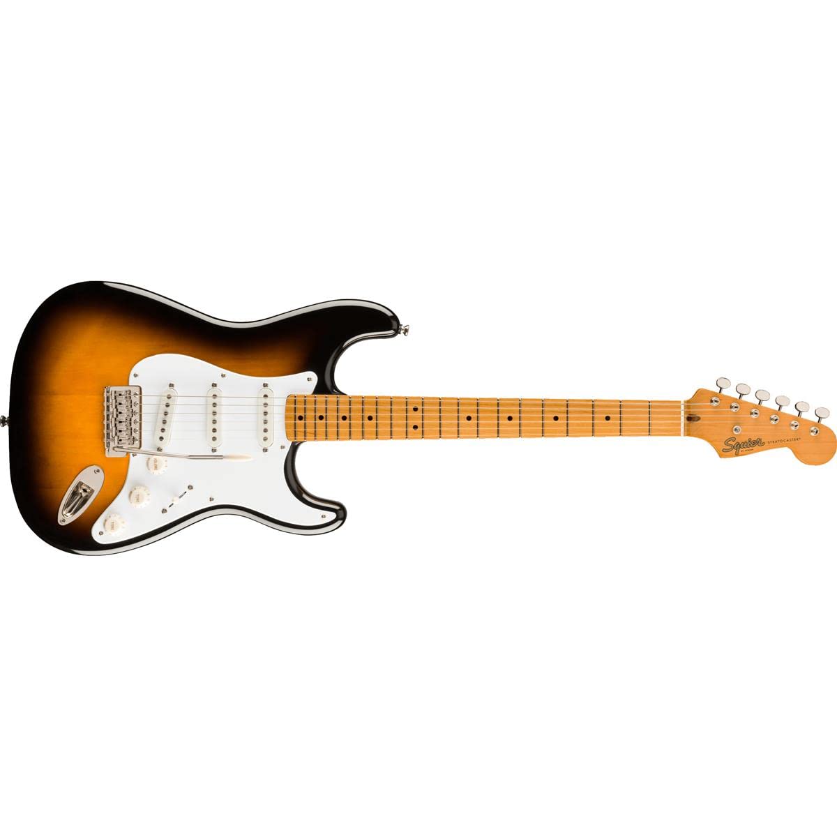 Squier Classic Vibe 50s Stratocaster Electric Guitar, with 2-Year Warranty, 2-Color Sunburst, Maple Fingerboard