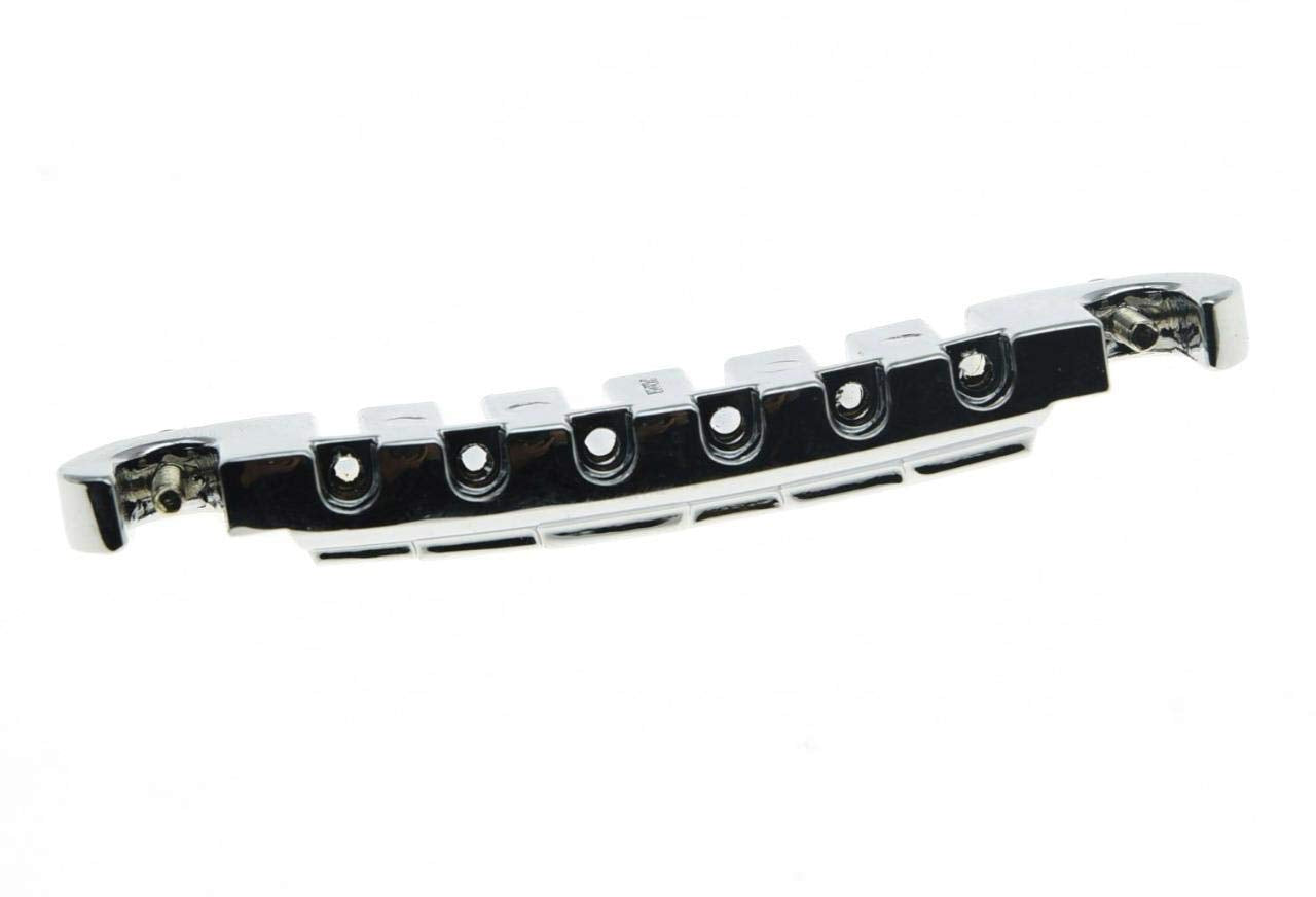 KAISH Chrome Electric Guitar Wrap Around Bridge Tailpiece for Les Paul LP Junior