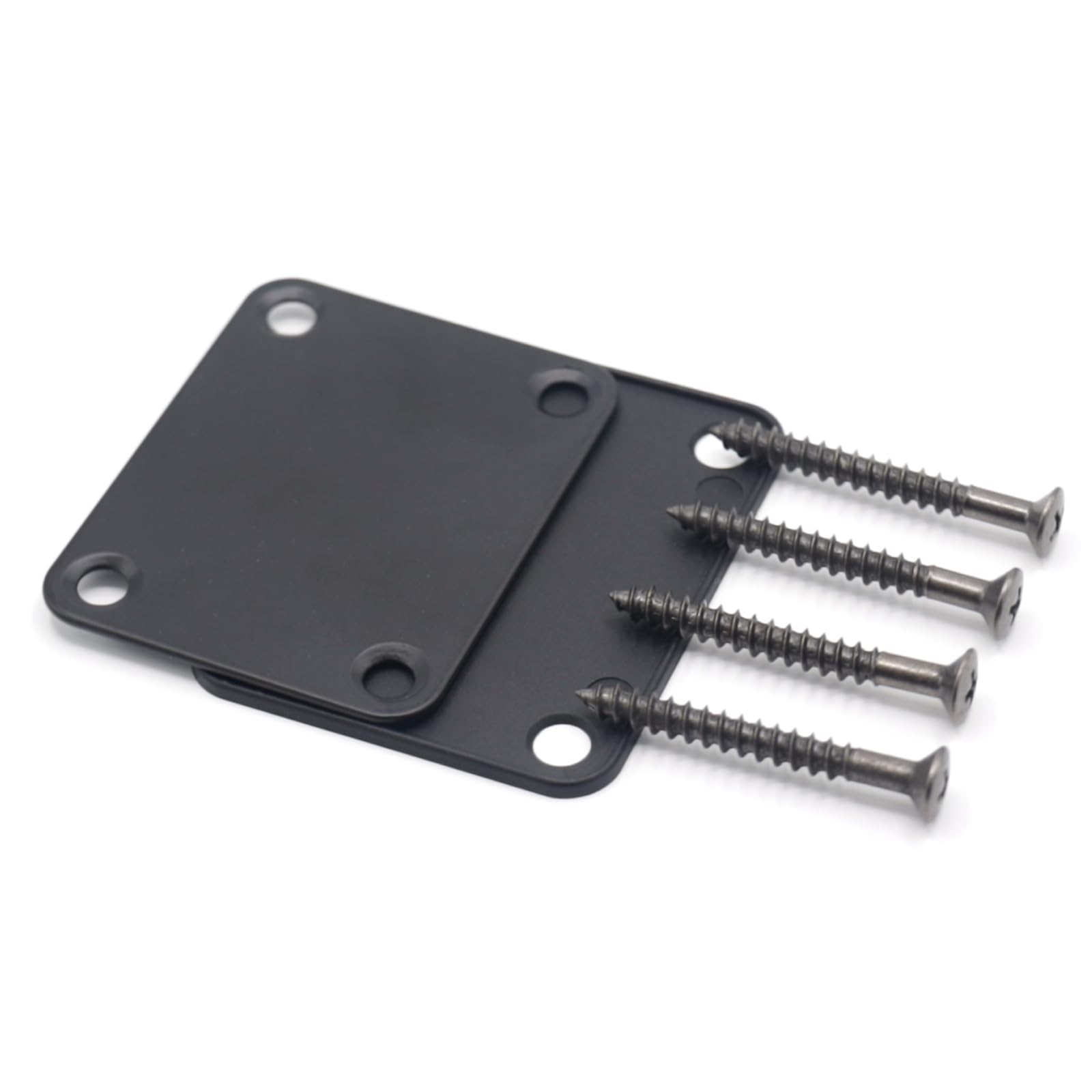 CashBeat Black Electric Bass Guitar Neck Plate, Strengthening Joint Connecting Plate for Guitar Parts, Compatible with Fender St