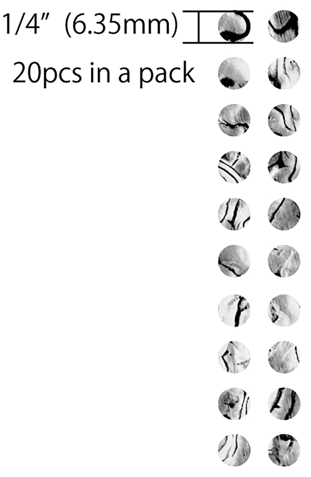 Inlaystickers 1/4''(6.35mm) Dot Fret Markers - Abalone Green