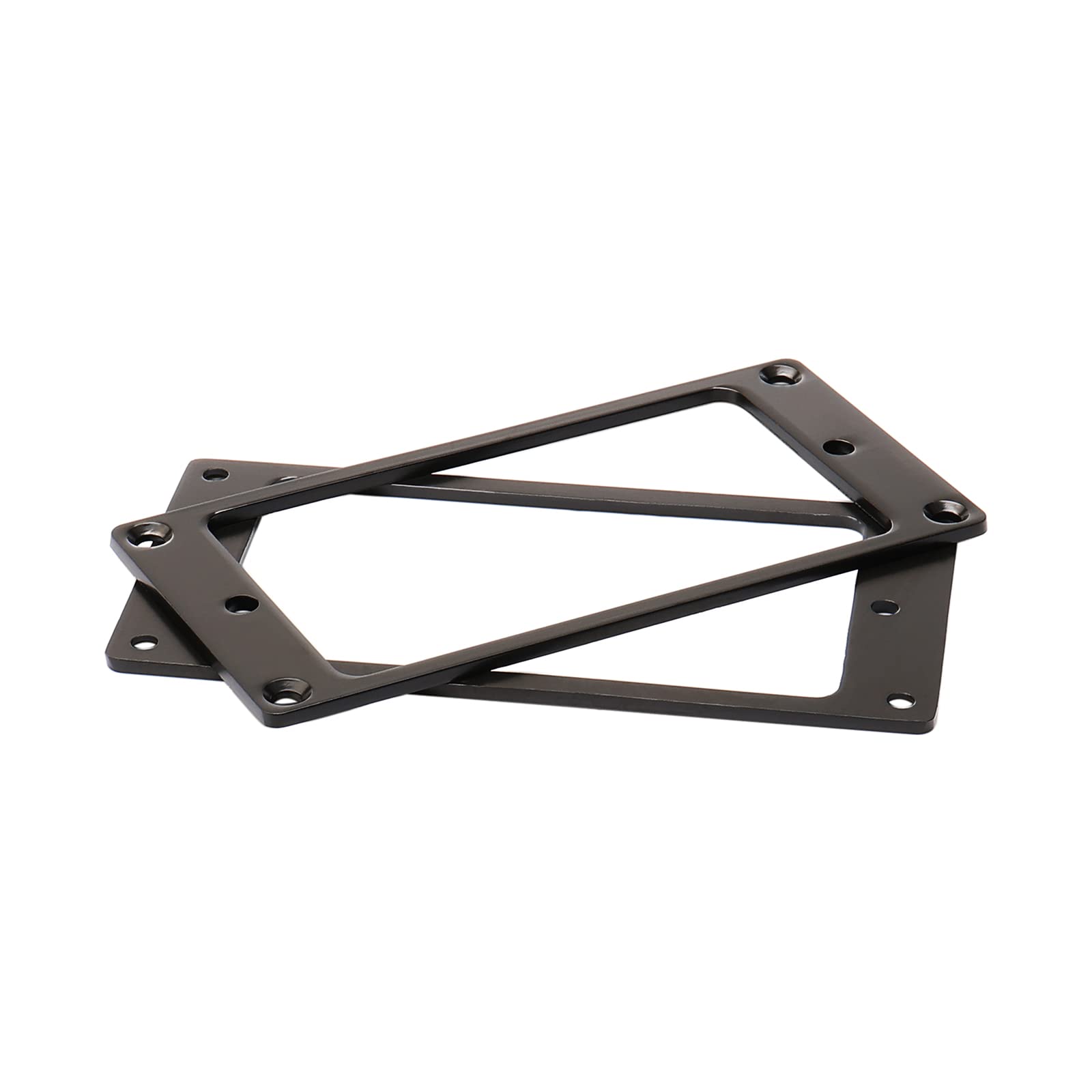 Metal Flat Electric Guitar Humbucker Pickup Ring, Frame Mounting Ring for Bridge Pickup Black, Pack of 2
