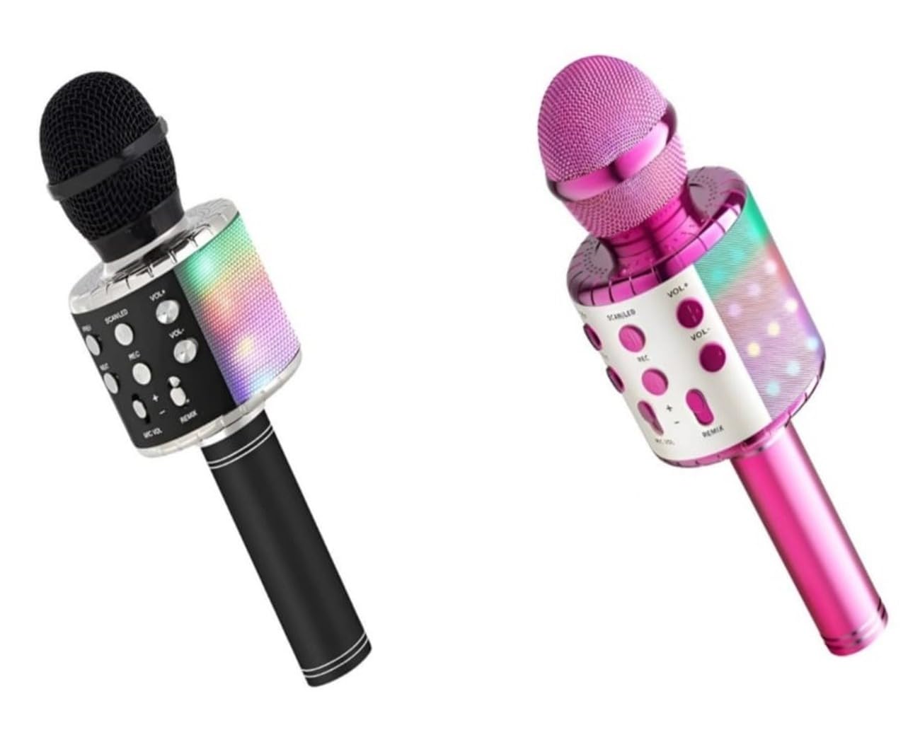 Inefable Wireless Karaoke Mic Advance Handheld Wireless Singing Mike Multi-Function Bluetooth Karaoke Mic With Microphone Speake
