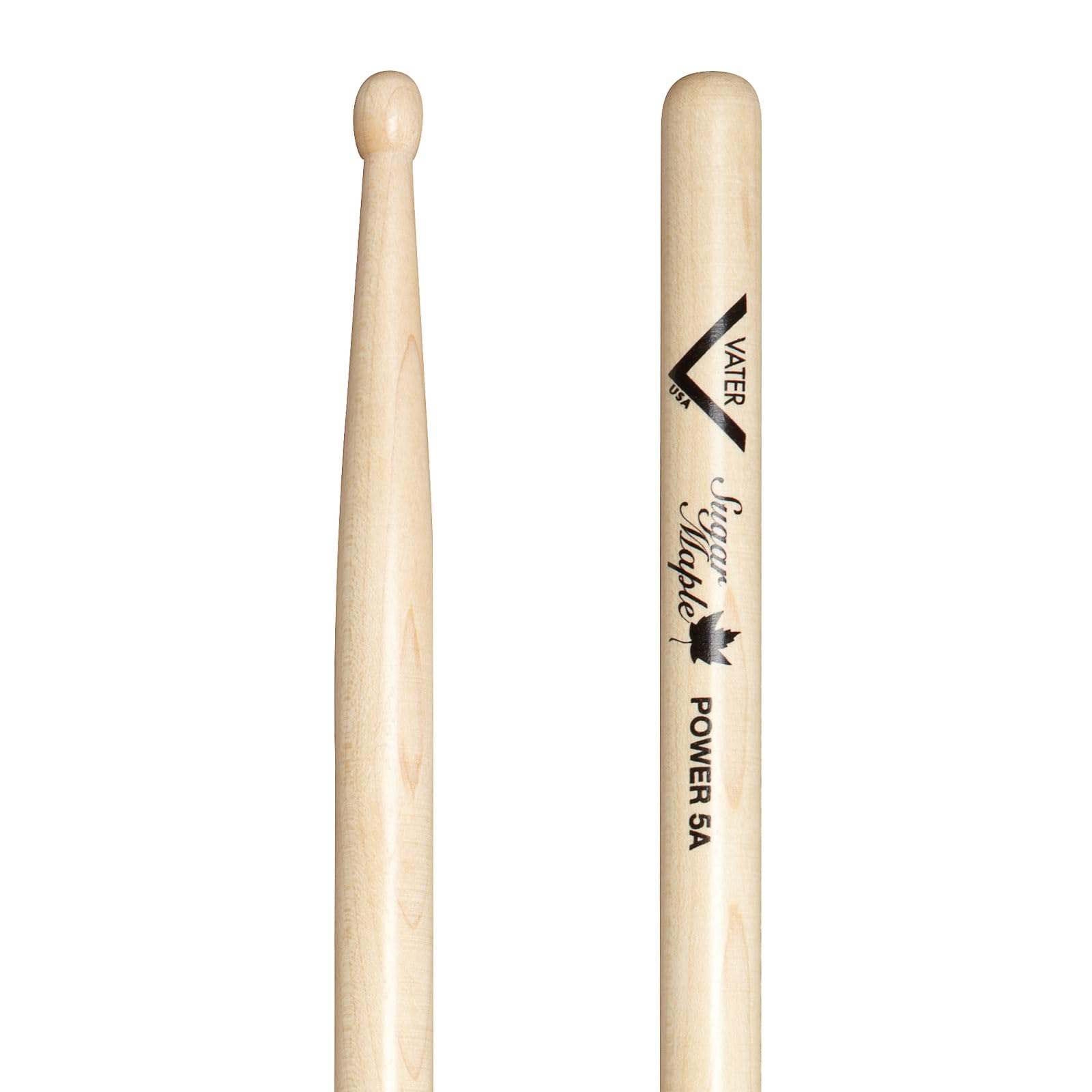 Vater Percussion VSMP5AW Sugar Maple Power 5A Wood Tip Drumsticks