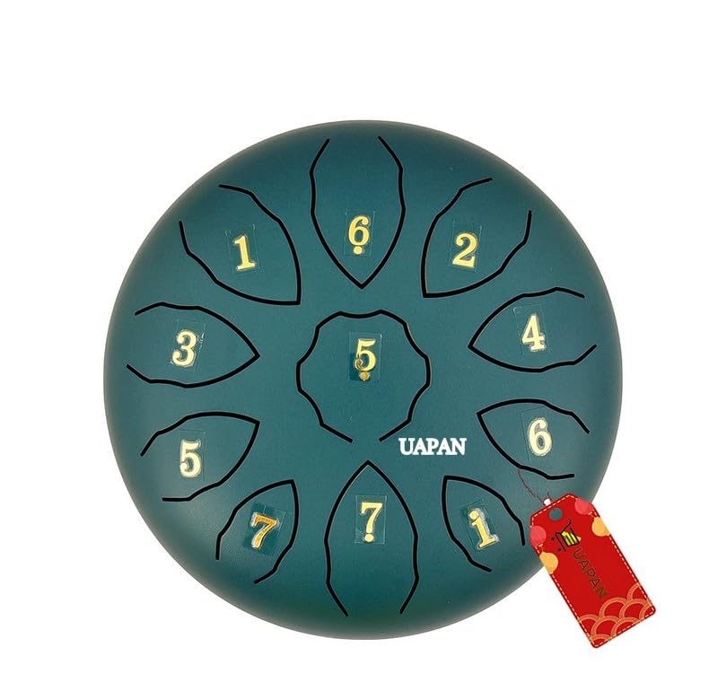 Uapan Steel Tongue Drum 11 Note, 8 Inch Percussion Instrument Handpan Drum With Bag, Music Book And Mallets For Kids And Adults 