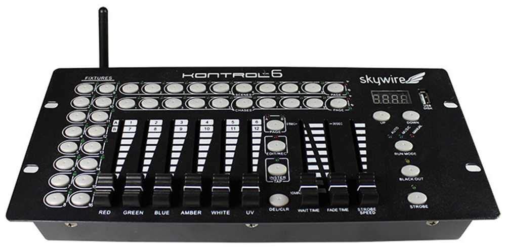 Blizzard Lighting Kontrol 6 Skywire Compact Controller With Built-In 2.4 Ghz Wireless DMX Transmitter