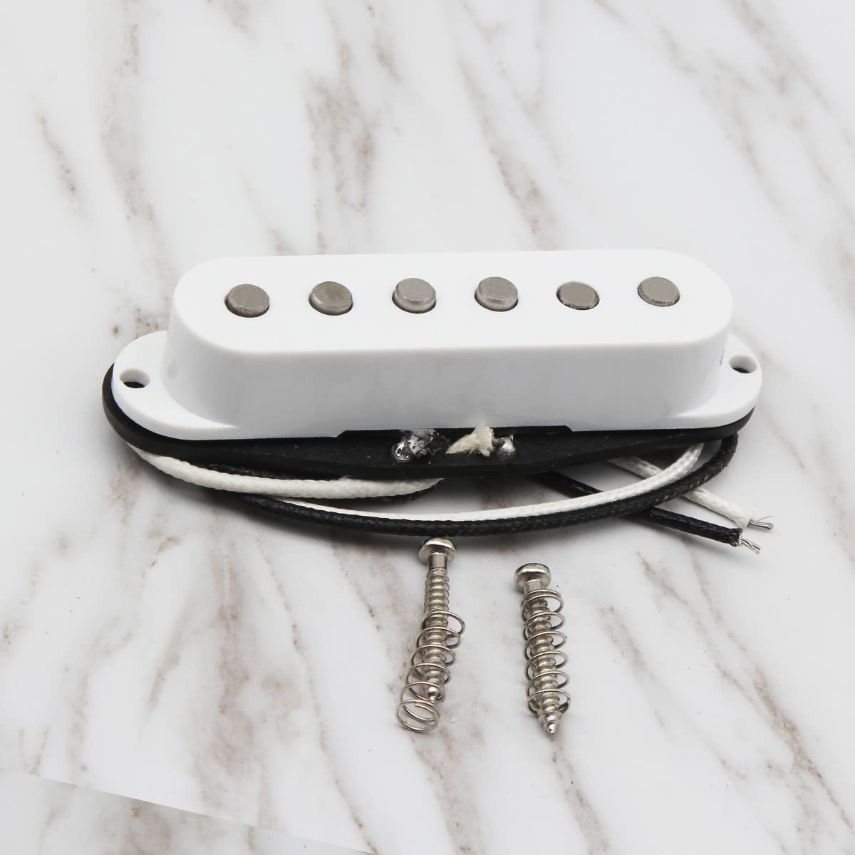 FLEOR Single Coil Pickup Alnico 5 Guitar Neck/Middle/Bridge Pickups Set Staggered, White