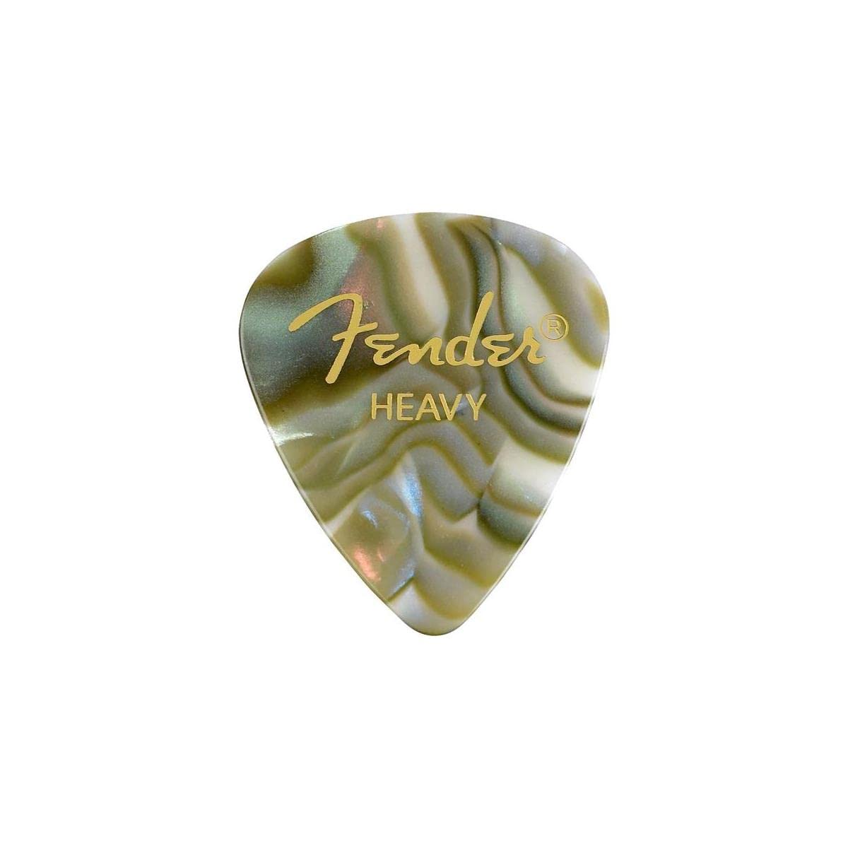 Fender Premium Celluloid Guitar Picks 351 Shape, Abalone, Heavy, 12-Pack