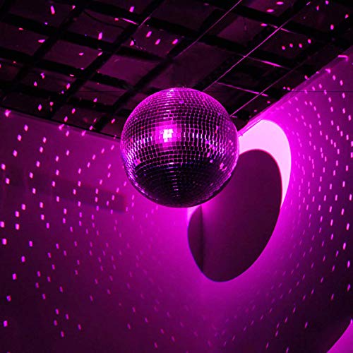 Alytimes Mirror Disco Ball - 8-Inch Cool and Fun Silver Hanging Party Disco Ball -Big Party Decorations, Party Design
