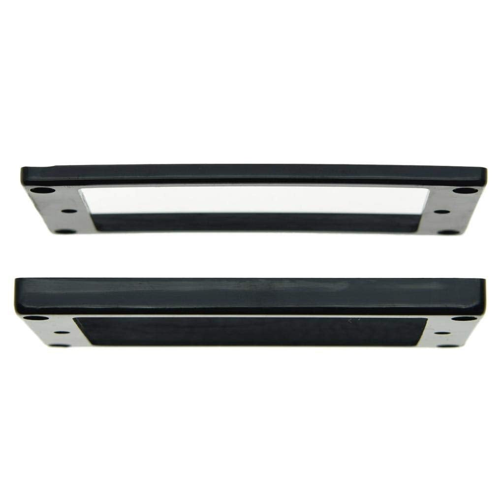 KAISH 2pcs Black Humbucker Pickup Ring Flat Base Bottom Frame for Epiphone LP Guitar