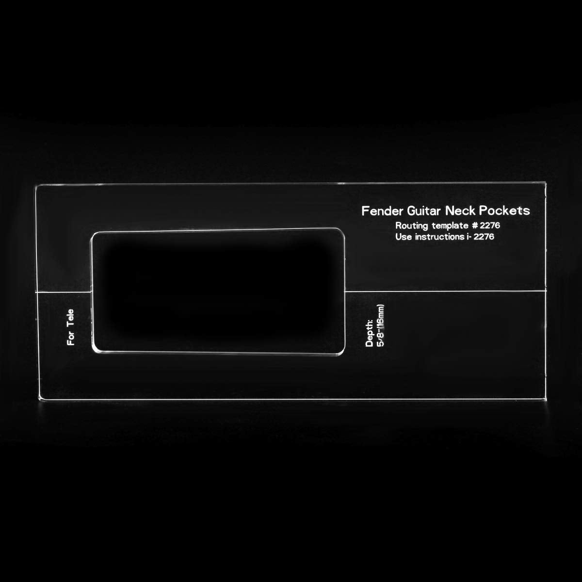 Musiclily Pro CNC Accurate Acrylic Guitar Neck Routing Templates for Standard Tele