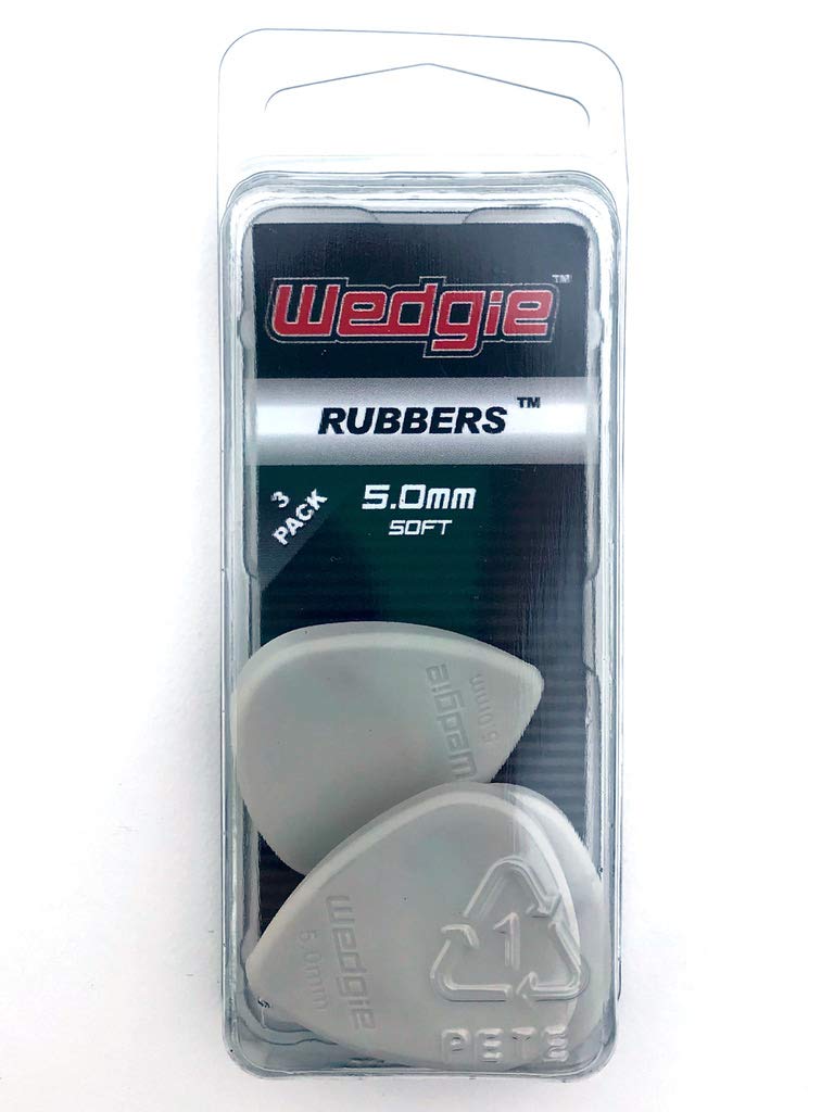 Wedgie WRPP50S 5.0mm Soft Wedgie Rubber Pick, 3 Pack