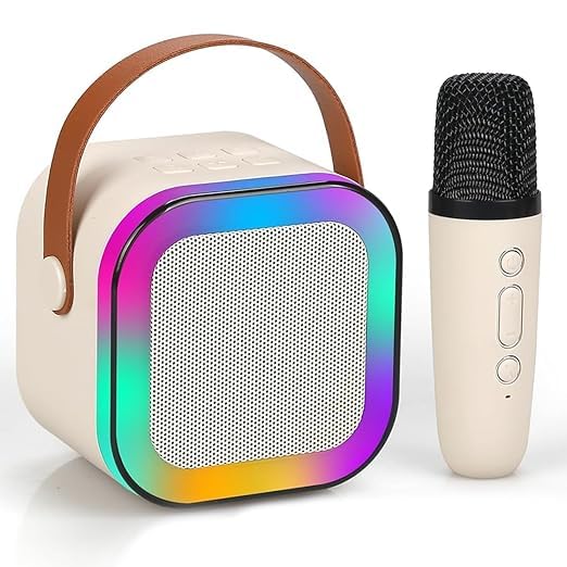 Wireless Karaoke Speaker With Microphone | Portable Bluetooth Speaker For Singing & Gifting With Voice Changer | Upto 8+ Hours O