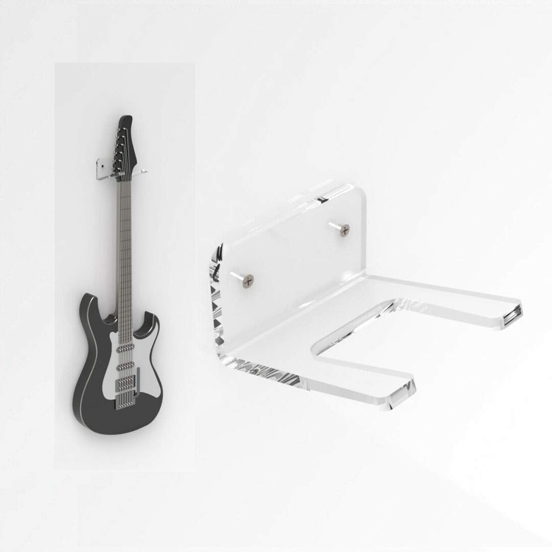 Leilin Guitar Wall Mount Guitar Wall Hanger Guitar Stand|Acrylic Wall Mount Rack For Guitar Violin Ukulele-1 Pieces