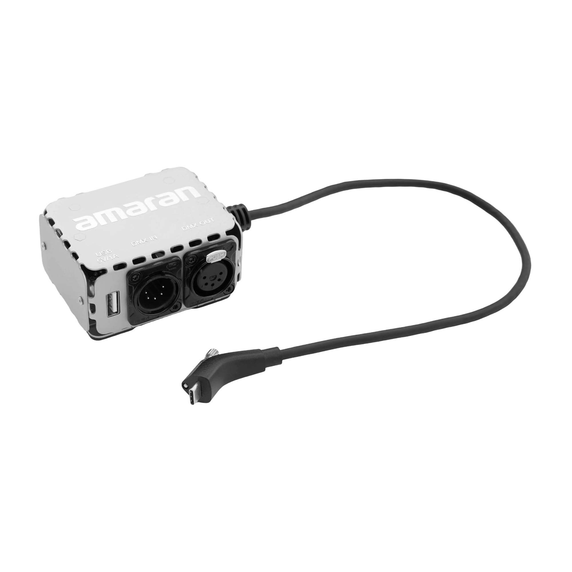 amaran USB-C to 5-Pin DMX in & Out Adapter