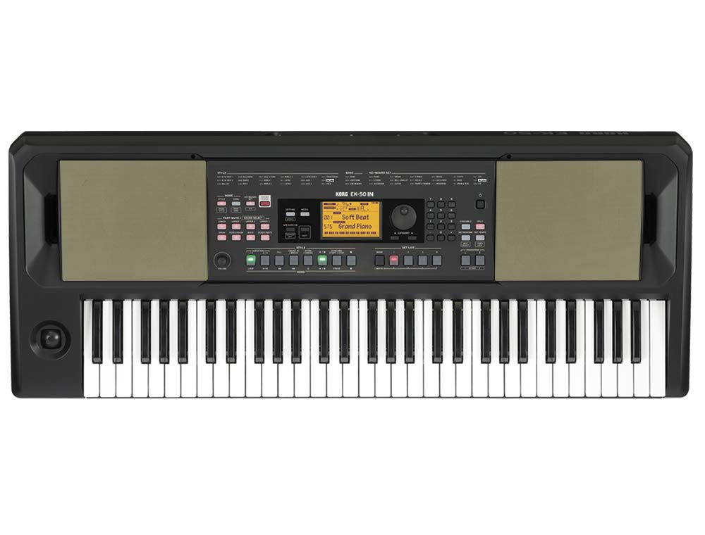 KORG 61 Keys Electronic Keyboard EK-50IN, Black