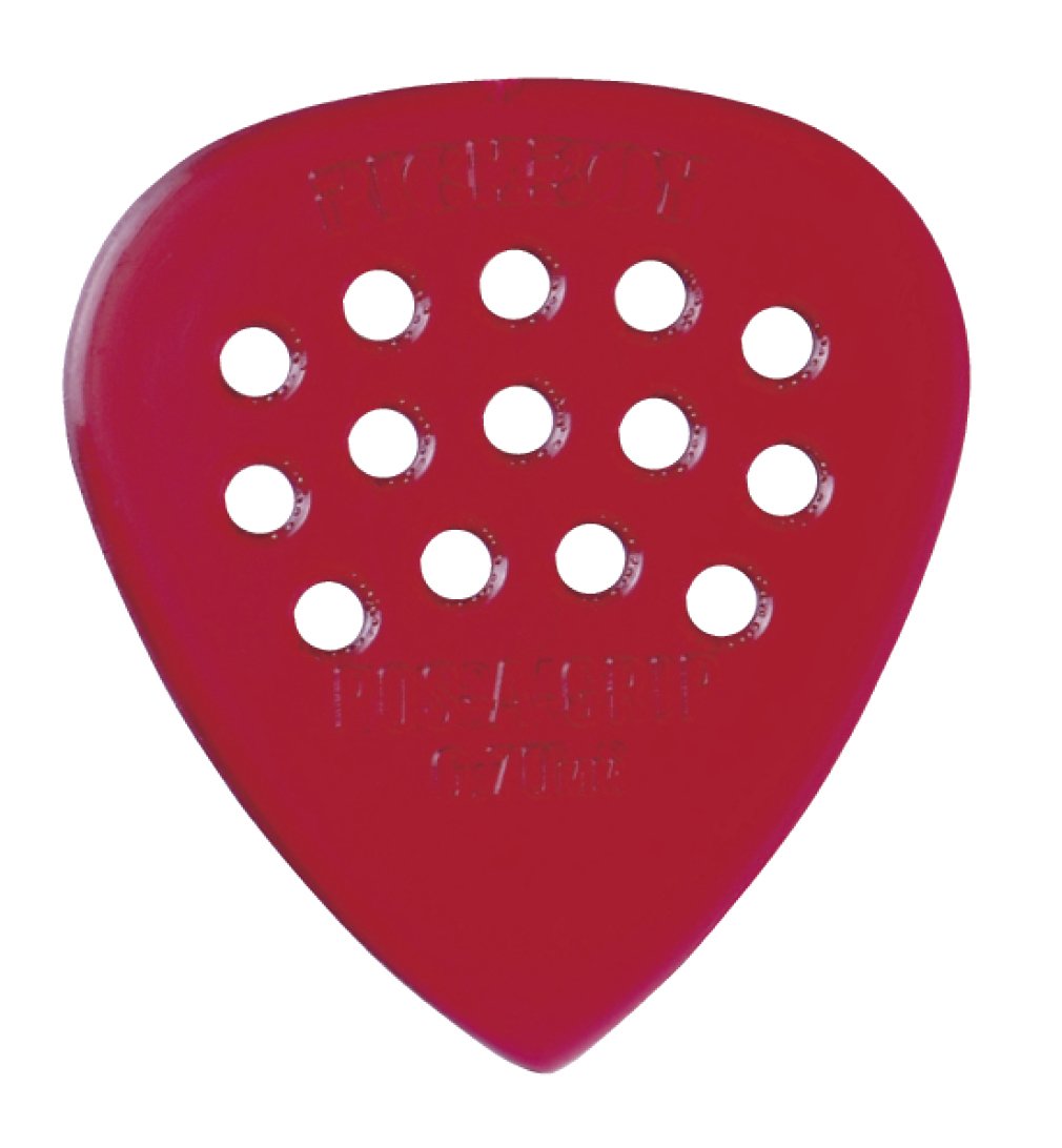 Pickboy Pos-A-Grip, Red, Polycarbonate, 0.70Mm, 10 Picks