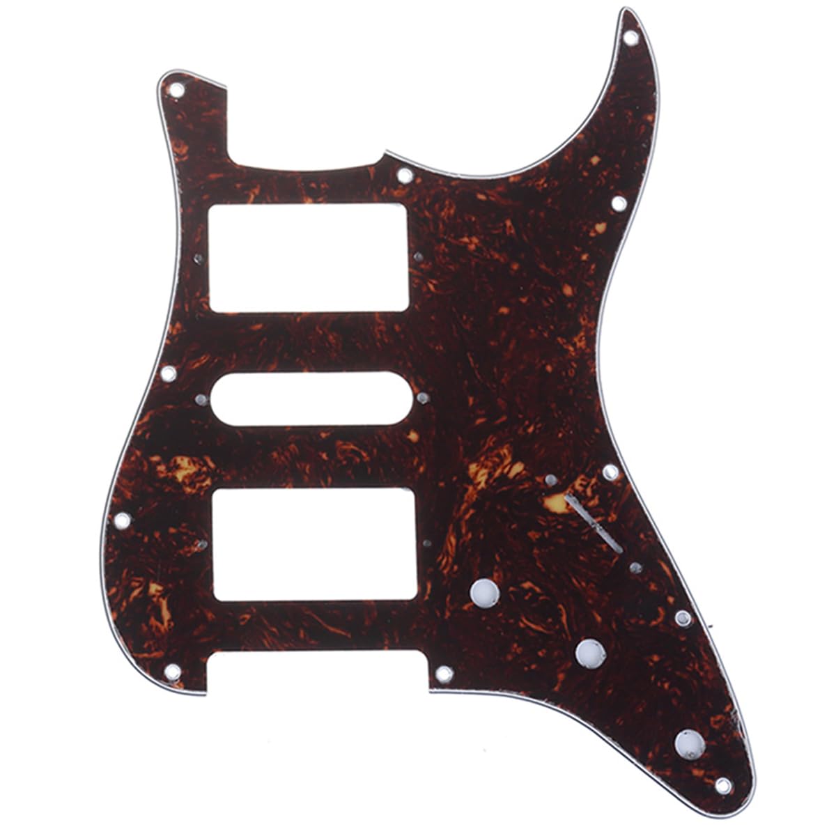 Musiclily Pro 11 Hole Hsh Guitar Pickguard Strat Scratch Plate For Fender Us/Mexico Standard Stratocaster Modern Style, 4Ply Tor