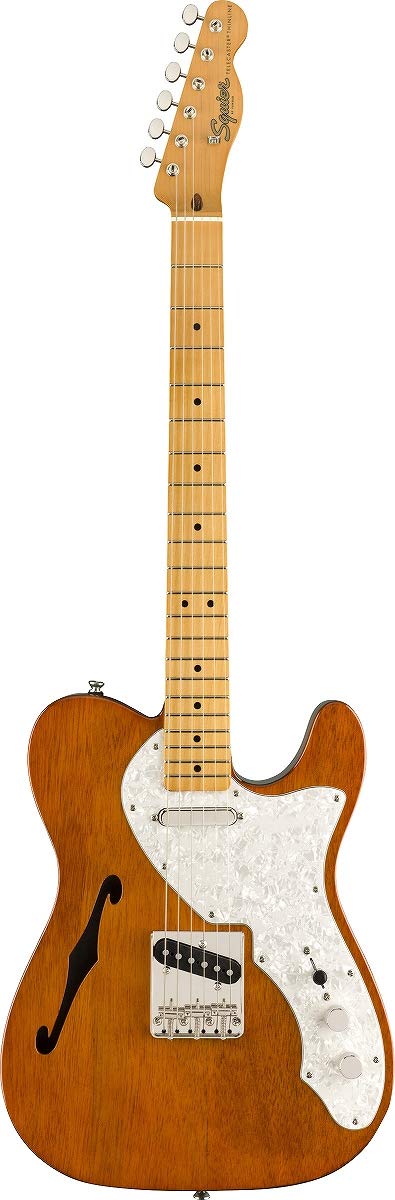 Fender Squier Classic Vibe 60s Thinline Telecaster Electric Guitar, Natural, Maple Fingerboard