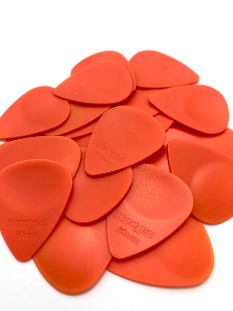 Wedgie WDPP60 0.60mm Wedgie Delrin Pick, 12 Pack, Orange