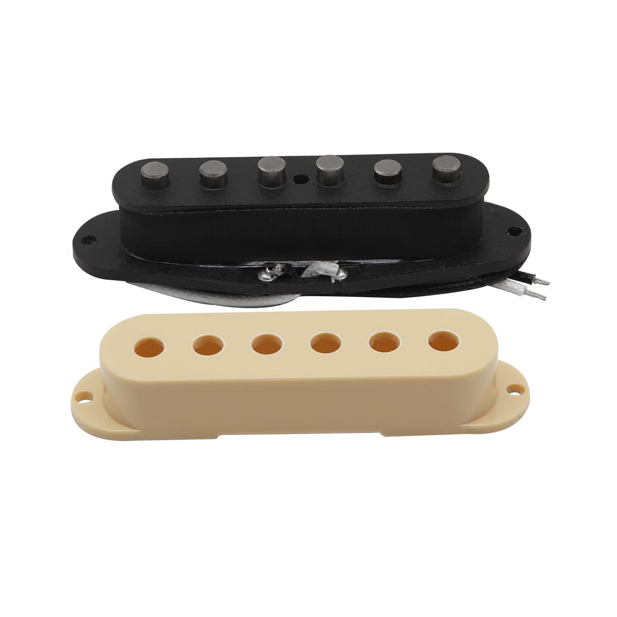 FLEOR Single Coil Pickup Alnico 5 Strat Pickups Guitar Neck/Middle/Bridge Pickups Staggered for Squier Stratocaster Pickups Repl