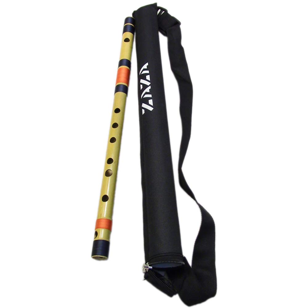 Zaza Percussion- Professional Polished Bamboo Bansuri Flute - (Indian Flute) With Carry Bag (18'' C-Sharp Middle)