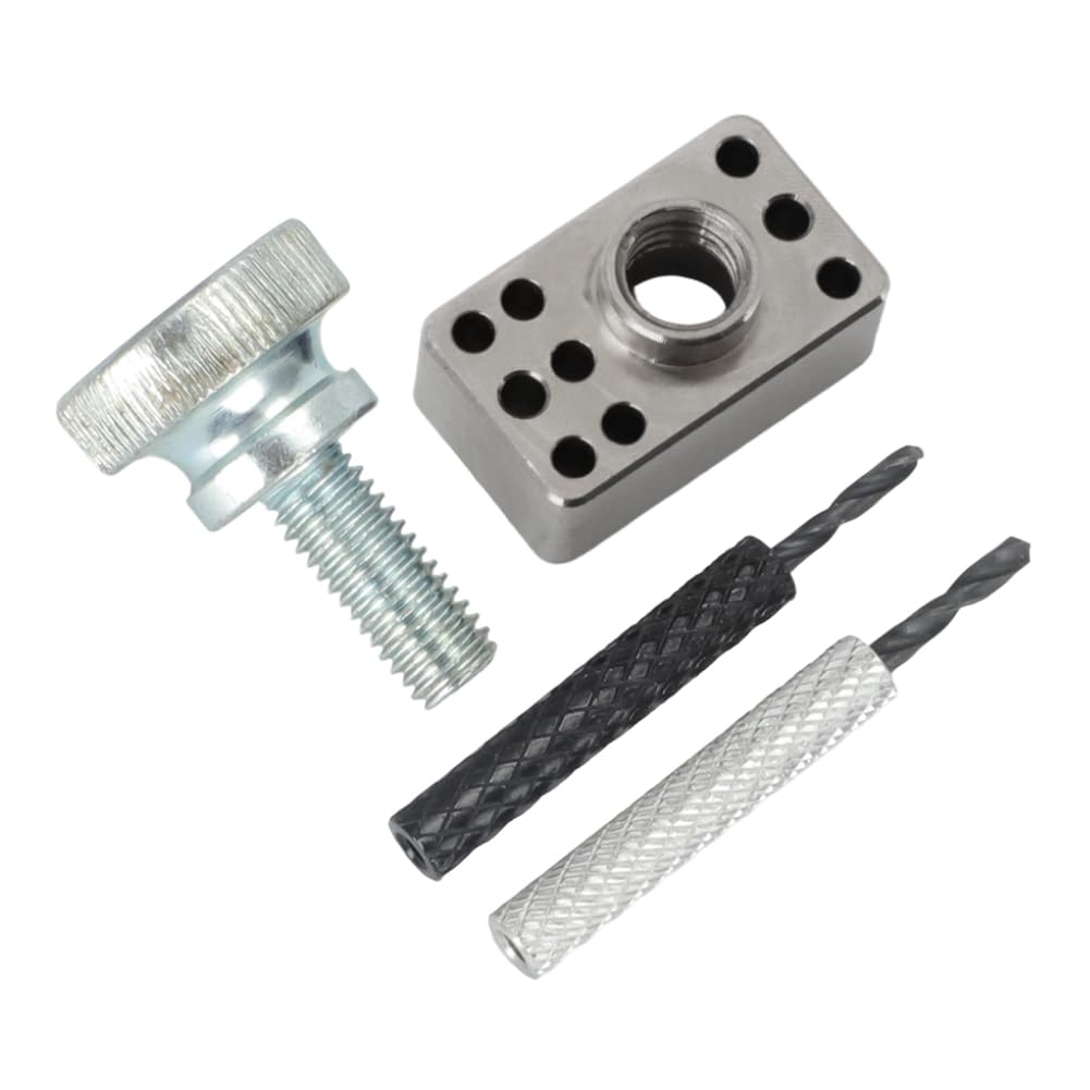 AUTOVIC Guitar Tuner Drill Jig Stainless Steel for Pin-Mount 6-In-Line Machine Heads - Compatible with Fender Stratocaster/Telec