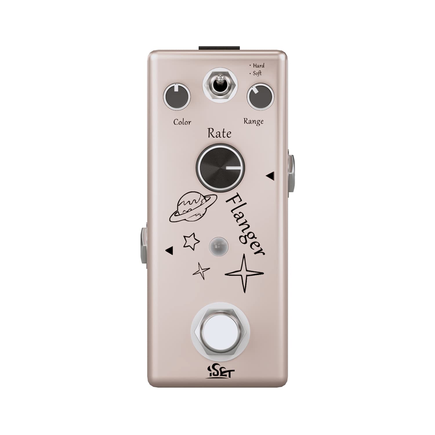 Iset Analog Flanger Pedal For Electric Guitar Bass True Bypass