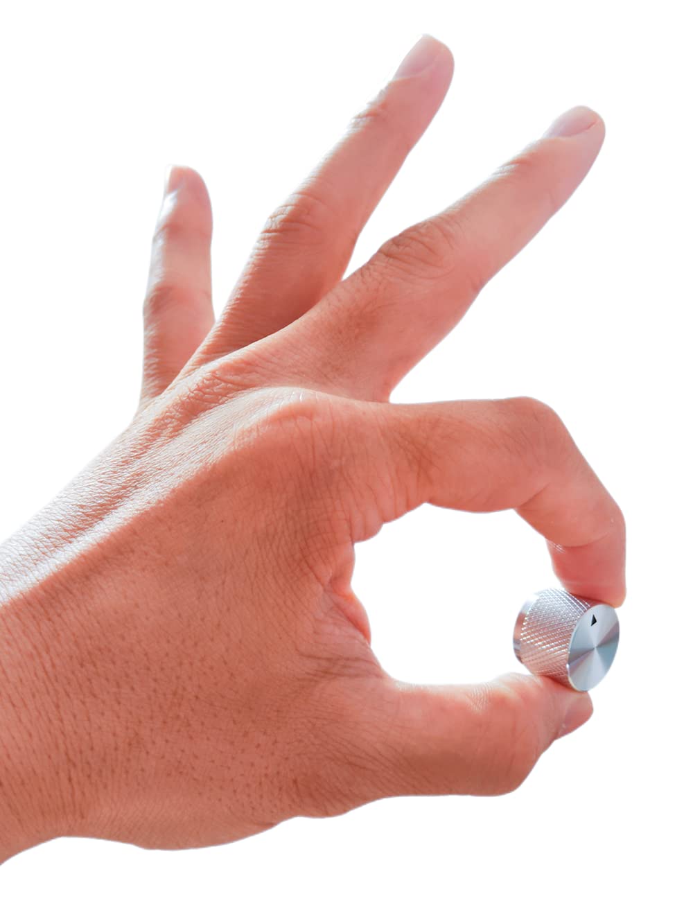 Szliyands 2 Pack Aluminum Rotary Electronic Control Potentiometer Knob ,for 0.23'' Diameter Shaft, 0.79'' Dia, 0.61'' H, Guitar