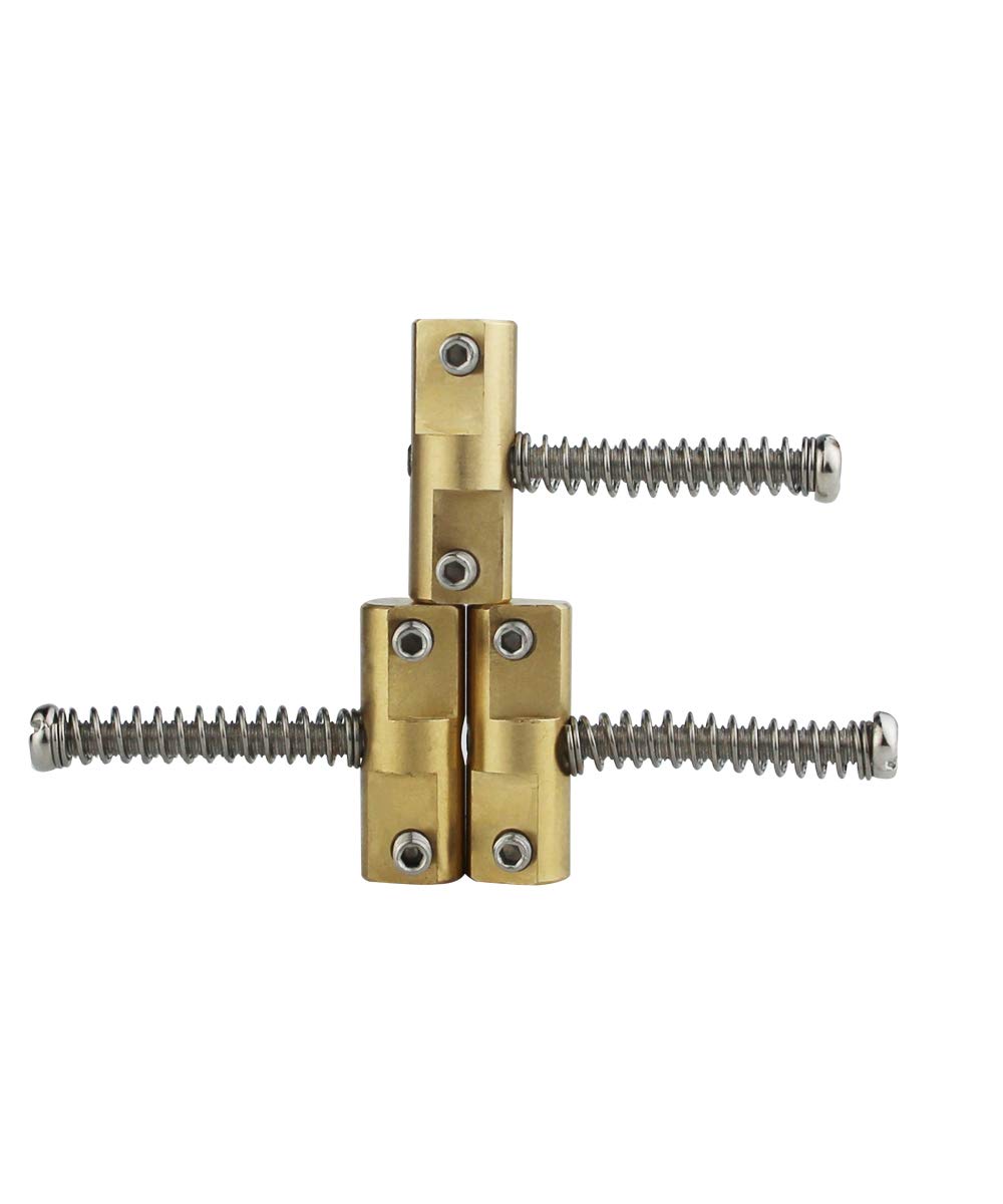 Guyker Brass Compensated Bridge Saddles Set of 3-10.8mm Barrel In-Tune Bridge Saddle with Wrench Compatible with Vintage-style T