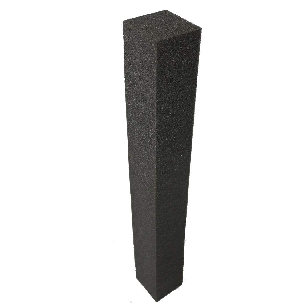 Set Of 2 - Acoustic Foam Studio Corner Block Wall Finish Acoustic 3'' X 3'' X 24'' - Color: Charcoal