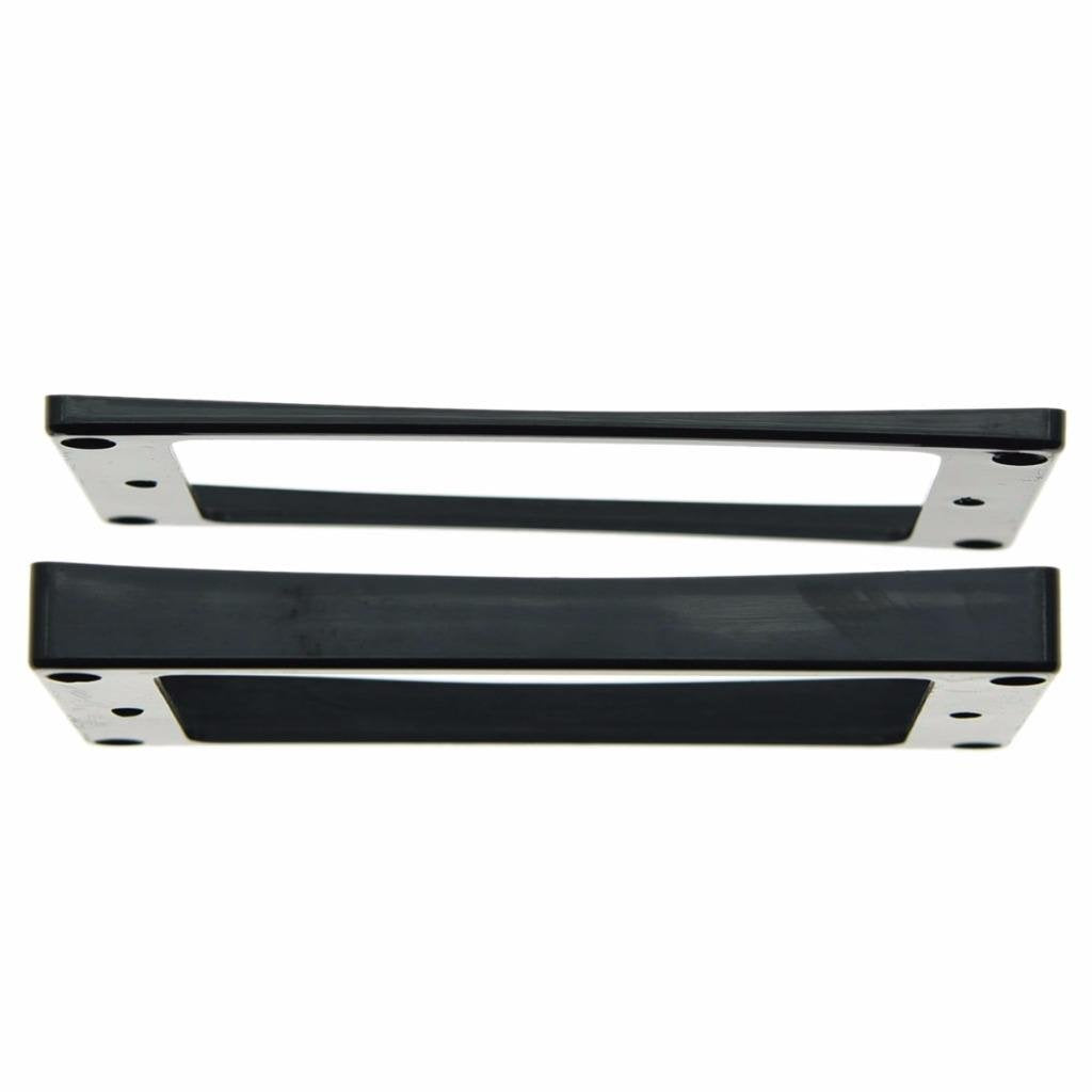 Dopro Set of 2 Plastic Humbucker Pickup Ring Pickup Mounting Frame Curved Bottom 3 * 5 for Neck and 7 * 9 for Bridge Pickup Blac