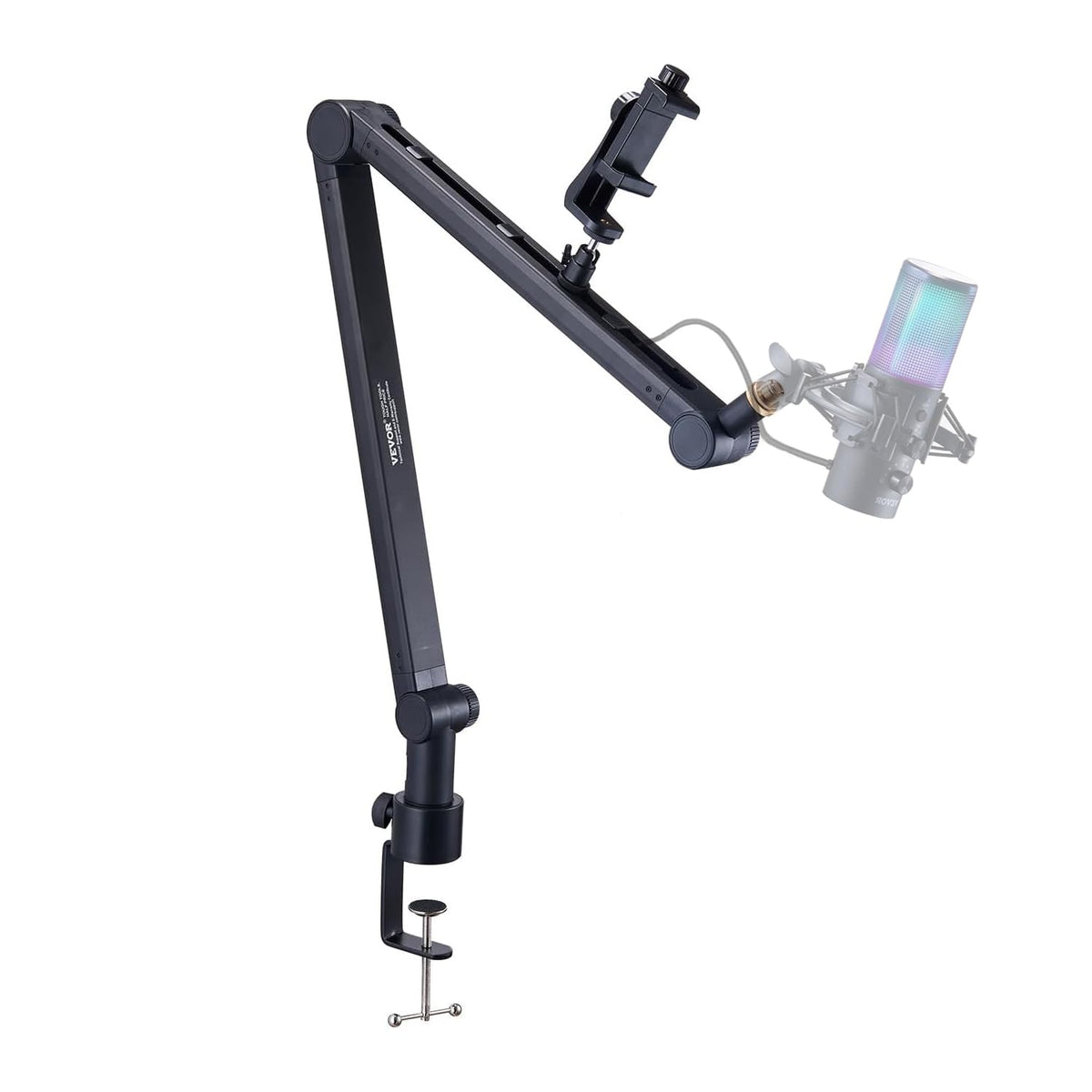 Vevor Microphone Boom Arm, With Desk Mount Clamp, Adjustable Mic Stand With Cable Management,360 Rotatable,3/8'' To 5/8'' Adapte