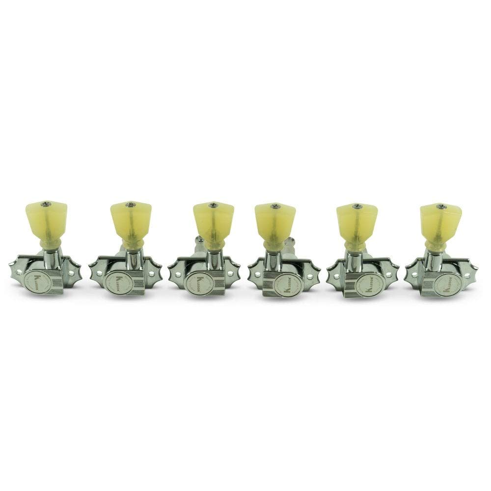 Kluson Revolution G Style 3X3 Tuning Keys, Plastic Buttons