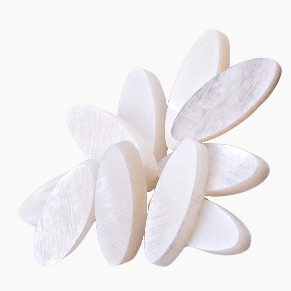 White Pearl Oblong Inlays Dots for Guitar Fingerboard Maker (Pack of 10)