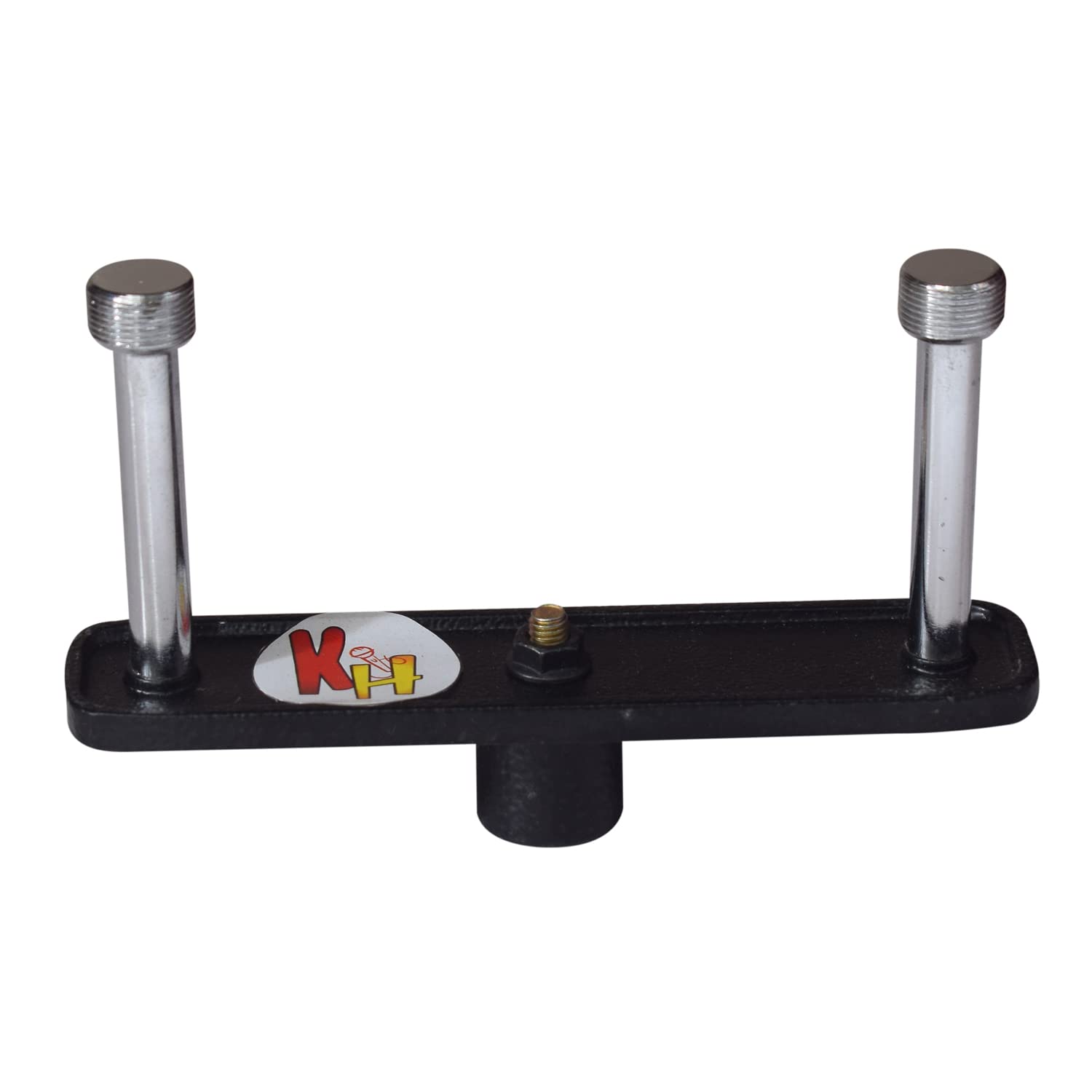 kh Microphone Holder for Mic Stand Metal finish Universal Two Mic (2 Mike Holder)