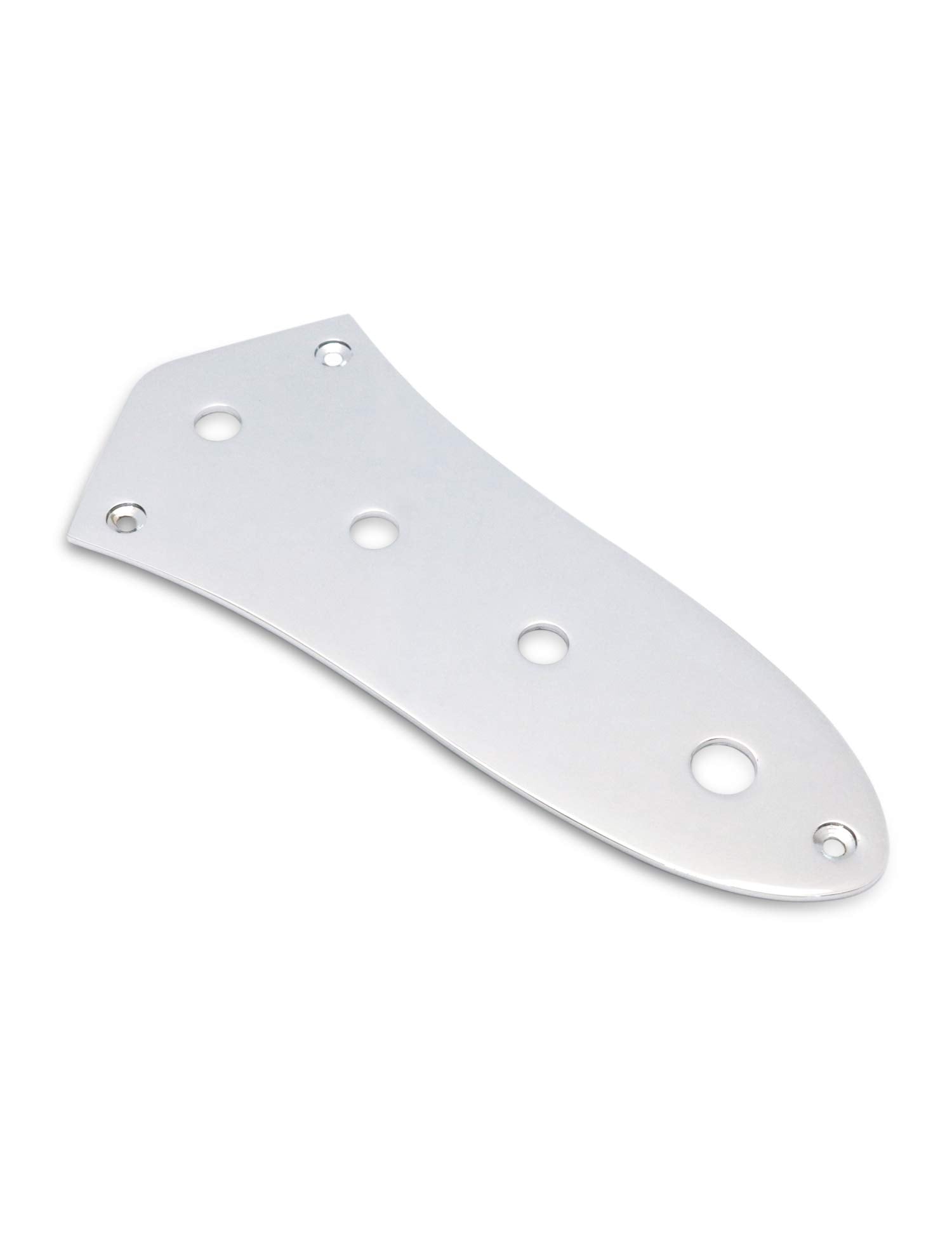 Metallor Bass Guitar Control Plate 4 Holes Mounting Plate for Jazz Bass Guitar Parts Replacement Chrome.